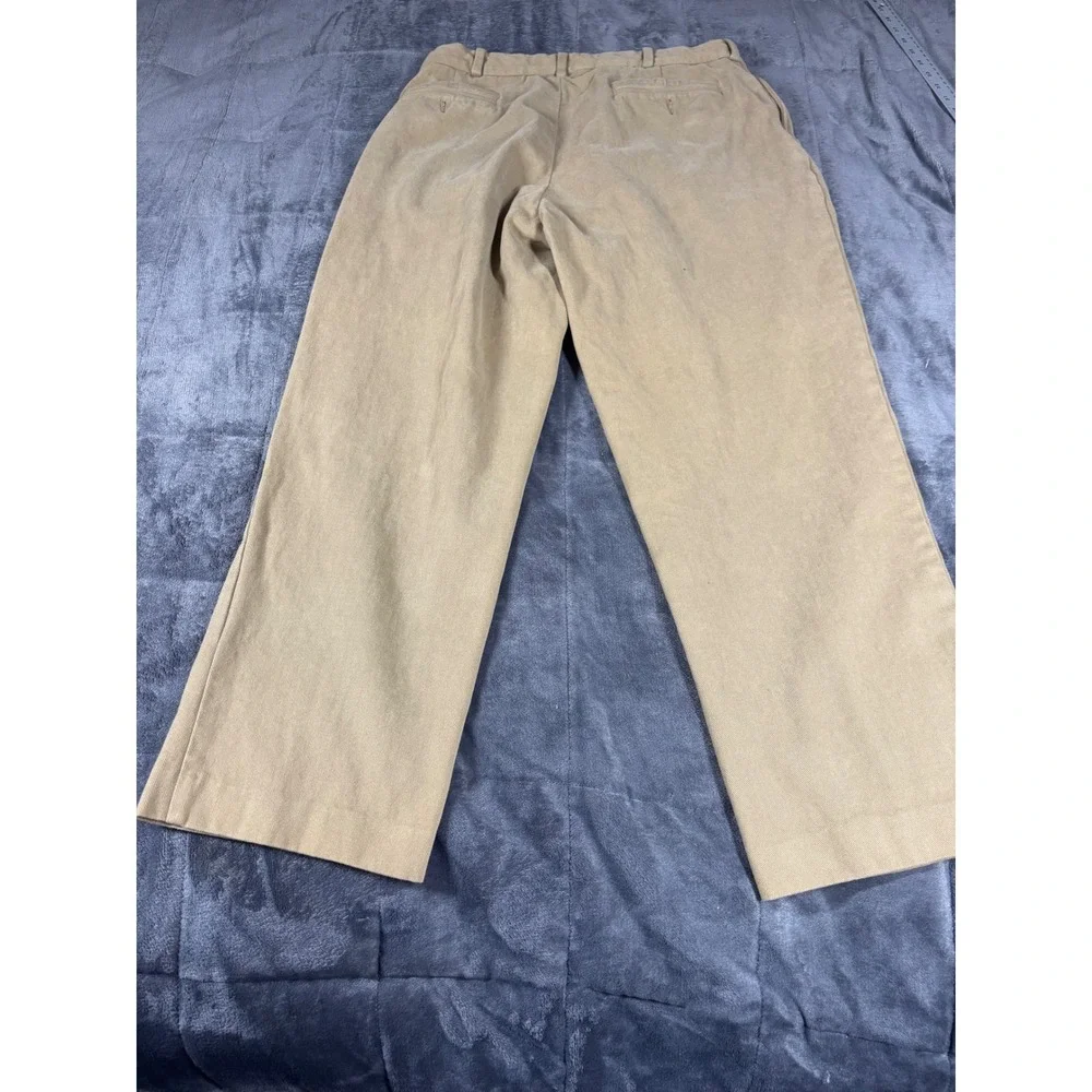 Polo Ralph Lauren Mens Khaki Chino Pants 36x30 Tan Cotton Straight Leg Trousers